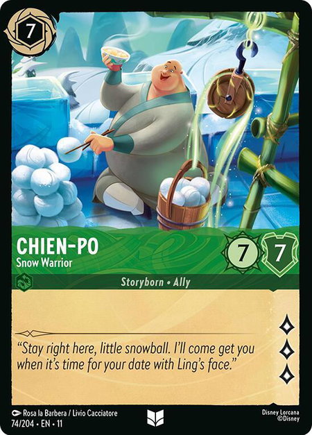 Chien-Po  - Snow Warrior - Winterspell Disney Lorcana trading card