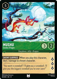 Mushu - Sneaky Dragon - Winterspell (11) #82/204 - Uncommon Disney Lorcana Trading Card
