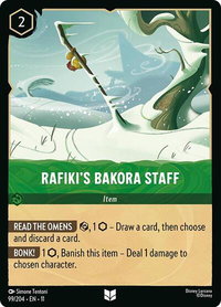 Rafiki's Bakora Staff - Winterspell (11) #99/204 - Uncommon Disney Lorcana Trading Card