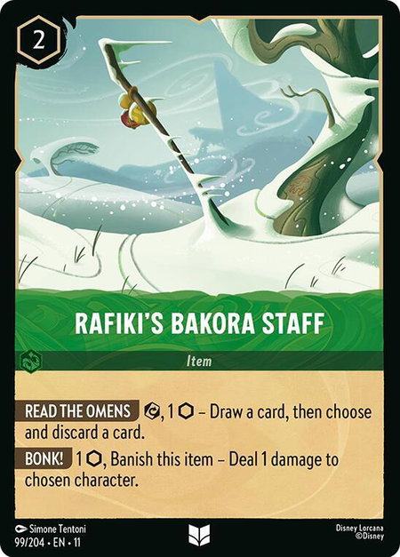 Rafiki's Bakora Staff - Winterspell Disney Lorcana trading card