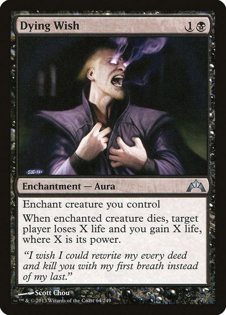 Dying Wish - Gatecrash Magic: The Gathering trading card