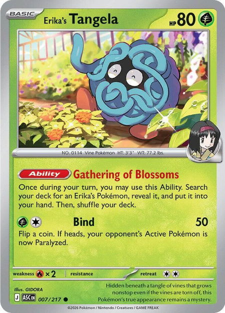 Erika's Tangela - 007/217 - ME: Ascended Heroes Pokémon trading card