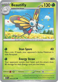 Beautifly - 013/217 - ME: Ascended Heroes (ASC) #013/217 - Uncommon Pokémon Trading Card