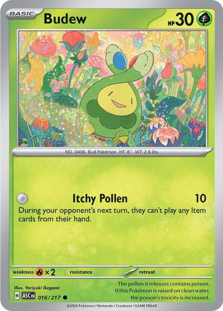 Budew - 016/217 - ME: Ascended Heroes Pokémon trading card