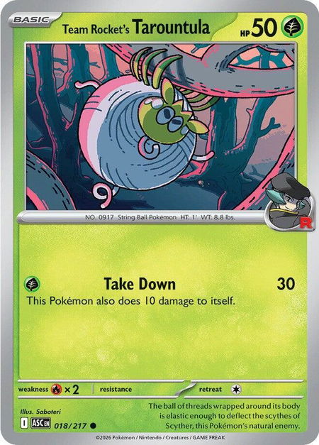Team Rocket's Tarountula - ME: Ascended Heroes Pokémon trading card