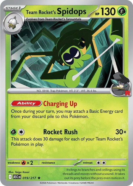 Team Rocket's Spidops - ME: Ascended Heroes Pokémon trading card