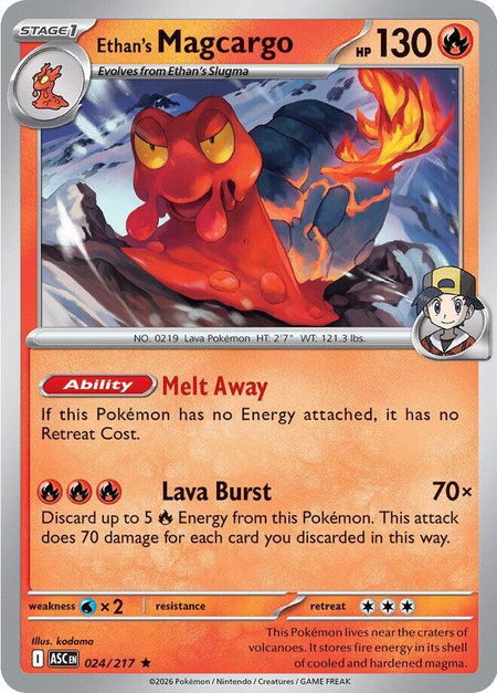 Ethan's Magcargo - 024/217 - ME: Ascended Heroes Pokémon trading card