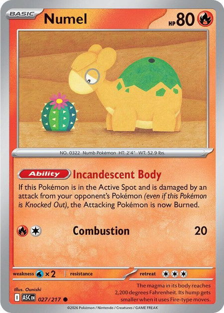 Numel - 027/217 - ME: Ascended Heroes Pokémon trading card