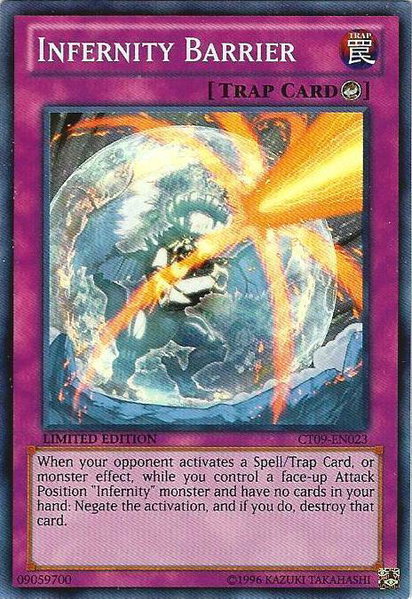 Infernity Barrier trading card from 2012 Collectors Tin Infernity Barrier - 2012 Collectors Tin YuGiOh trading card