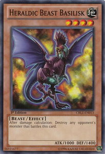 Heraldic Beast Basilisk - Cosmo Blazer (CBLZ) #CBLZ-EN013 - Common / Short Print YuGiOh Trading Card