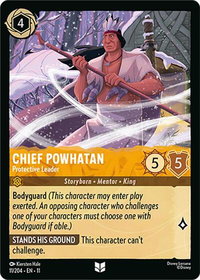 Chief Powhatan - Protective Leader - Winterspell (11) #11/204 - Uncommon Disney Lorcana Trading Card