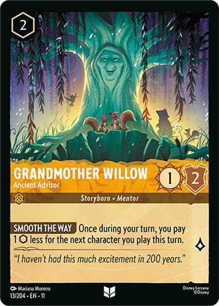 Grandmother Willow - Ancient Advisor - Winterspell Disney Lorcana trading card