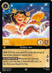 Lilo - Rock Star - Winterspell (11) #17/204 - Super Rare Disney Lorcana Trading Card