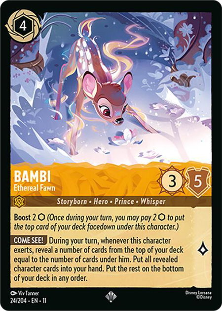 Bambi - Ethereal Fawn - Winterspell Disney Lorcana trading card