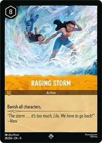 Raging Storm - Winterspell (11) #28/204 - Super Rare Disney Lorcana Trading Card