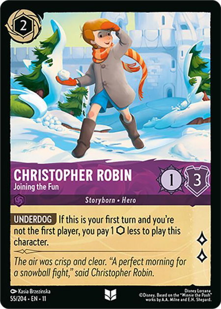 Christopher Robin - Joining the Fun - Winterspell Disney Lorcana trading card