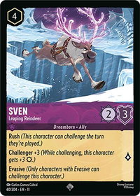 Sven - Leaping Reindeer - Winterspell (11) #60/204 - Super Rare Disney Lorcana Trading Card