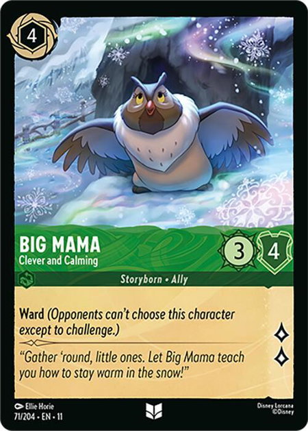 Big Mama - Clever and Calming - Winterspell Disney Lorcana trading card