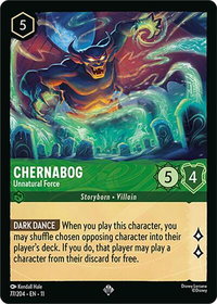 Chernabog - Unnatural Force - Winterspell (11) #77/204 - Super Rare Disney Lorcana Trading Card