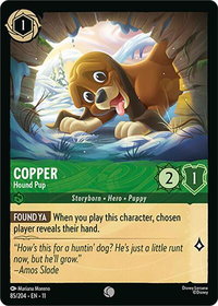 Copper - Hound Pup - Winterspell (11) #85/204 - Common Disney Lorcana Trading Card