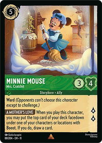Minnie Mouse - Mrs. Cratchit - Winterspell (11) #88/204 - Rare Disney Lorcana Trading Card
