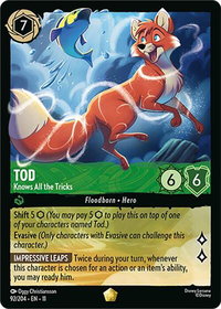 Tod - Knows All the Tricks - Winterspell (11) #92/204 - Legendary Disney Lorcana Trading Card