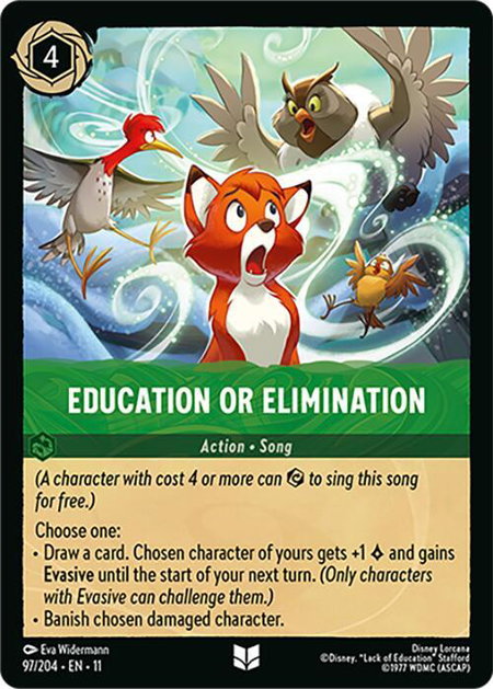 Education or Elimination - Winterspell Disney Lorcana trading card