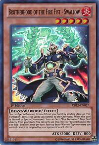 Brotherhood of the Fire Fist - Swallow - Cosmo Blazer (CBLZ) #CBLZ-EN027 - Super Rare YuGiOh Trading Card