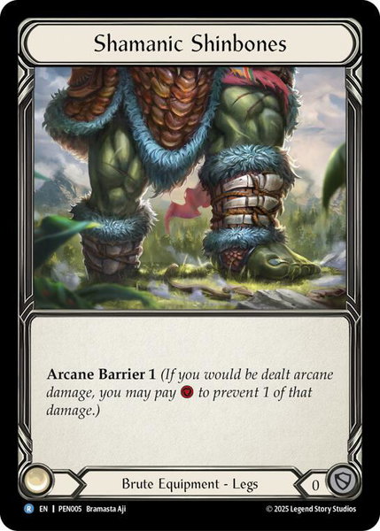 Shamanic Shinbones trading card from Compendium of Rathe Shamanic Shinbones - Compendium of Rathe Flesh and Blood trading card