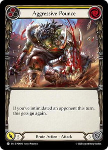 Aggressive Pounce (Yellow) - Compendium of Rathe (PEN) #PEN010 - Common Flesh and Blood Trading Card
