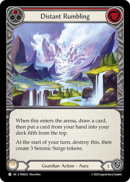 Distant Rumbling (Red) - Compendium of Rathe Flesh and Blood trading card