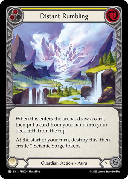 Distant Rumbling (Yellow) - Compendium of Rathe Flesh and Blood trading card