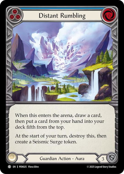 Distant Rumbling (Blue) trading card from Compendium of Rathe Distant Rumbling (Blue) - Compendium of Rathe Flesh and Blood trading card