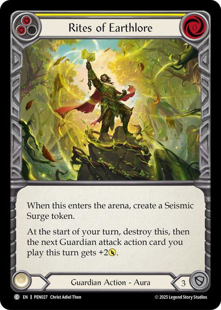 Rites Of Earthlore (Yellow) - Compendium of Rathe Flesh and Blood trading card