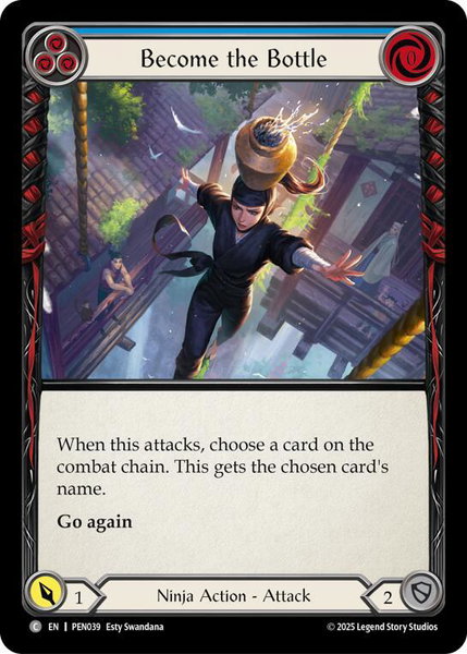 Become The Bottle (Blue) trading card from Compendium of Rathe Become The Bottle (Blue) - Compendium of Rathe Flesh and Blood trading card