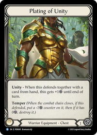 Plating Of Unity - Compendium of Rathe (PEN) #PEN045 - Rare Flesh and Blood Trading Card