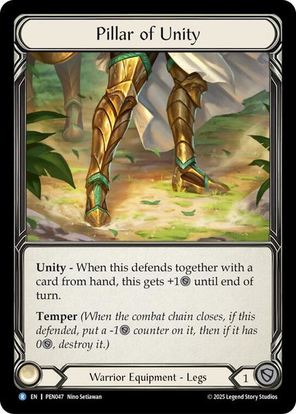 Pillar Of Unity trading card from Compendium of Rathe Pillar Of Unity - Compendium of Rathe Flesh and Blood trading card