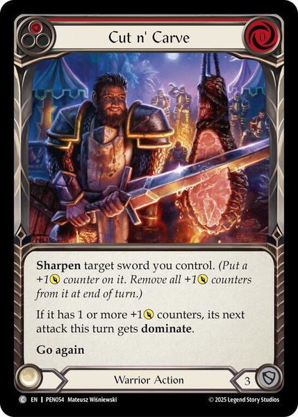 Cut N Carve (Red) trading card from Compendium of Rathe Cut N Carve (Red) - Compendium of Rathe Flesh and Blood trading card