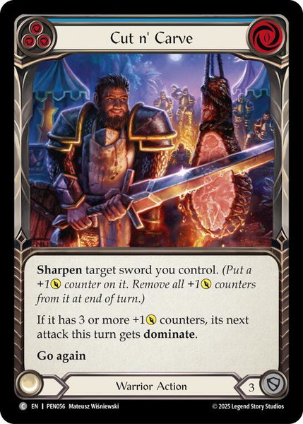 Cut N Carve (Blue) trading card from Compendium of Rathe Cut N Carve (Blue) - Compendium of Rathe Flesh and Blood trading card
