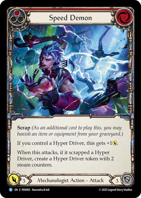 Speed Demon (Red) - Compendium of Rathe Flesh and Blood trading card