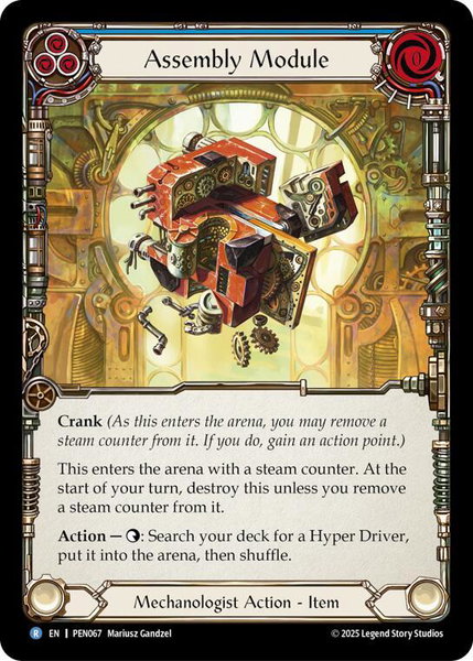 Assembly Module (Blue) trading card from Compendium of Rathe Assembly Module (Blue) - Compendium of Rathe Flesh and Blood trading card