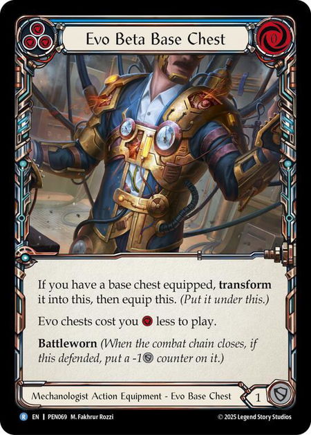 Evo Beta Base Chest (Blue) - Compendium of Rathe Flesh and Blood trading card