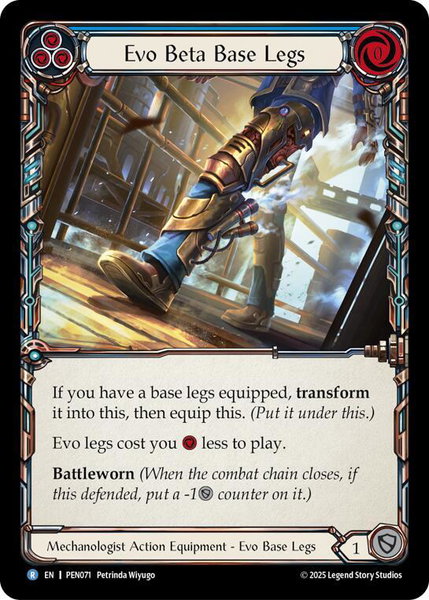 Evo Beta Base Legs (Blue) - Compendium of Rathe Flesh and Blood trading card