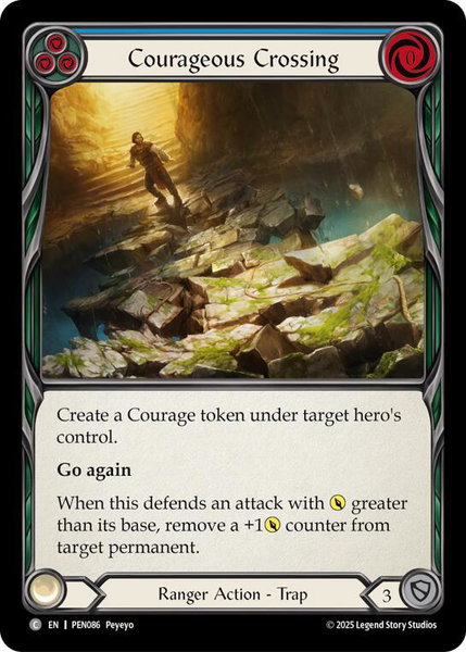 Courageous Crossing (Blue) trading card from Compendium of Rathe Courageous Crossing (Blue) - Compendium of Rathe Flesh and Blood trading card