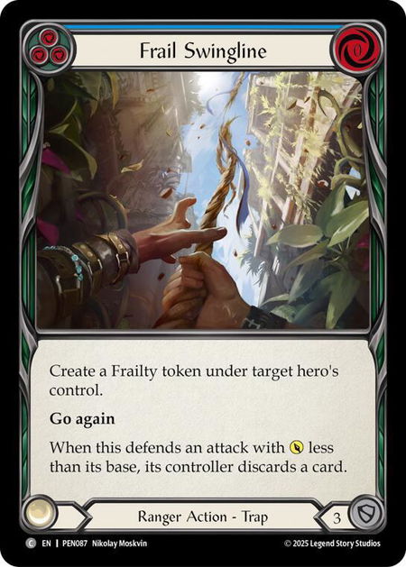 Frail Swingline (Blue) - Compendium of Rathe Flesh and Blood trading card