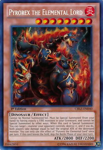Pyrorex the Elemental Lord - Cosmo Blazer (CBLZ) #CBLZ-EN040 - Secret Rare YuGiOh Trading Card