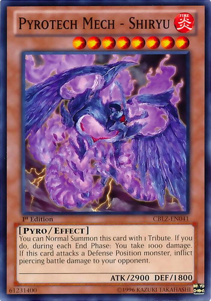 Pyrotech Mech - Shiryu trading card from Cosmo Blazer Pyrotech Mech - Shiryu - Cosmo Blazer YuGiOh trading card