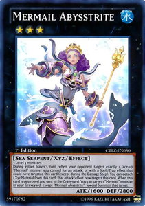 Mermail Abysstrite - Cosmo Blazer (CBLZ) #CBLZ-EN050 - Super Rare YuGiOh Trading Card