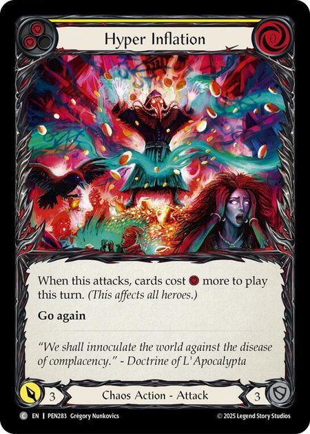 Hyper Inflation (Yellow) - Compendium of Rathe Flesh and Blood trading card