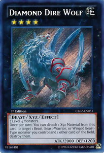 Diamond Dire Wolf - Cosmo Blazer (CBLZ) #CBLZ-EN051 - Secret Rare YuGiOh Trading Card